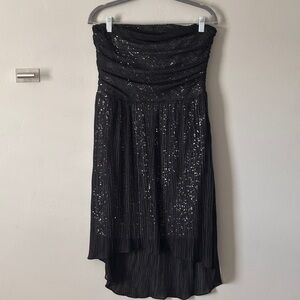 Express Black High Low Sequin Dress